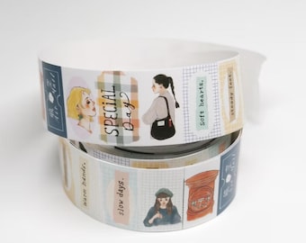 La Dolce Vita Letter to You Mini Sticker Label Tape 1 Roll 500 cm