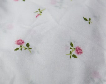 Vintage Duvet Set. Single Cover. 2 Pillowcases. Valance. Pink Green Floral. Cotton Blend. Popper Fastening. Vintage 1990s.