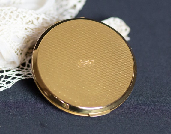 Stratton Vintage Compact. Floral. Orange Lilac Fl… - image 6