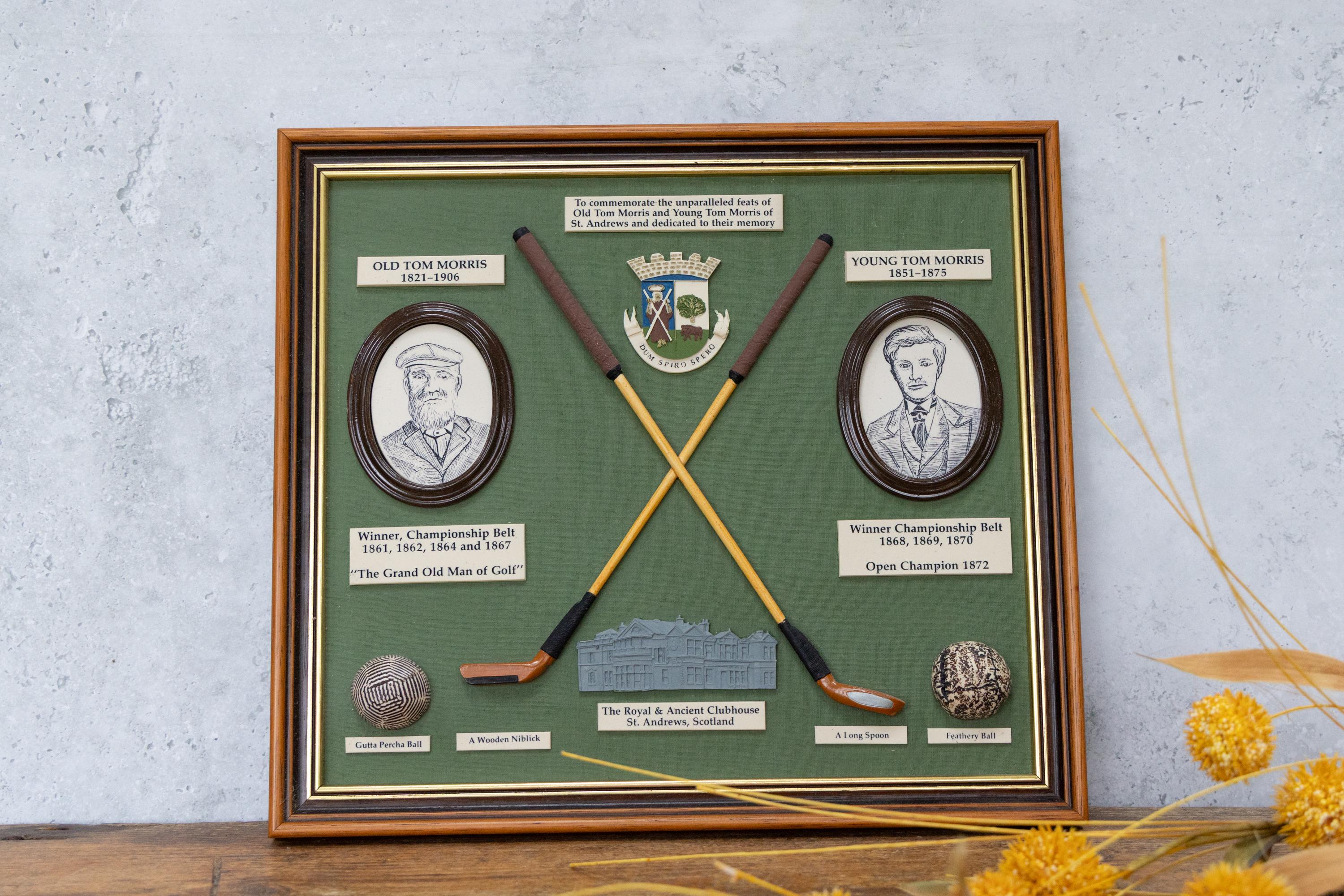 Vintage Golf Memorabilia: Tom Morris; Miniature Replica, Wall