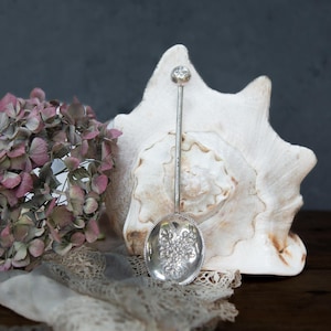 Vintage Jam Spoon. Preserve. Caddy. Loose Leaf Tea. Silver Colour. Embossed Berry Pattern. Kitchen Decor C1940s