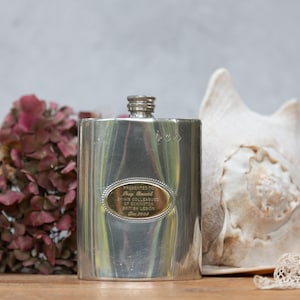 Eckington British Legion Pewter Hip Flask. Presentation. Ray Berwick. Pewter Metal. Screw Top. Pocket Size. Races. 3oz. Vintage 2003