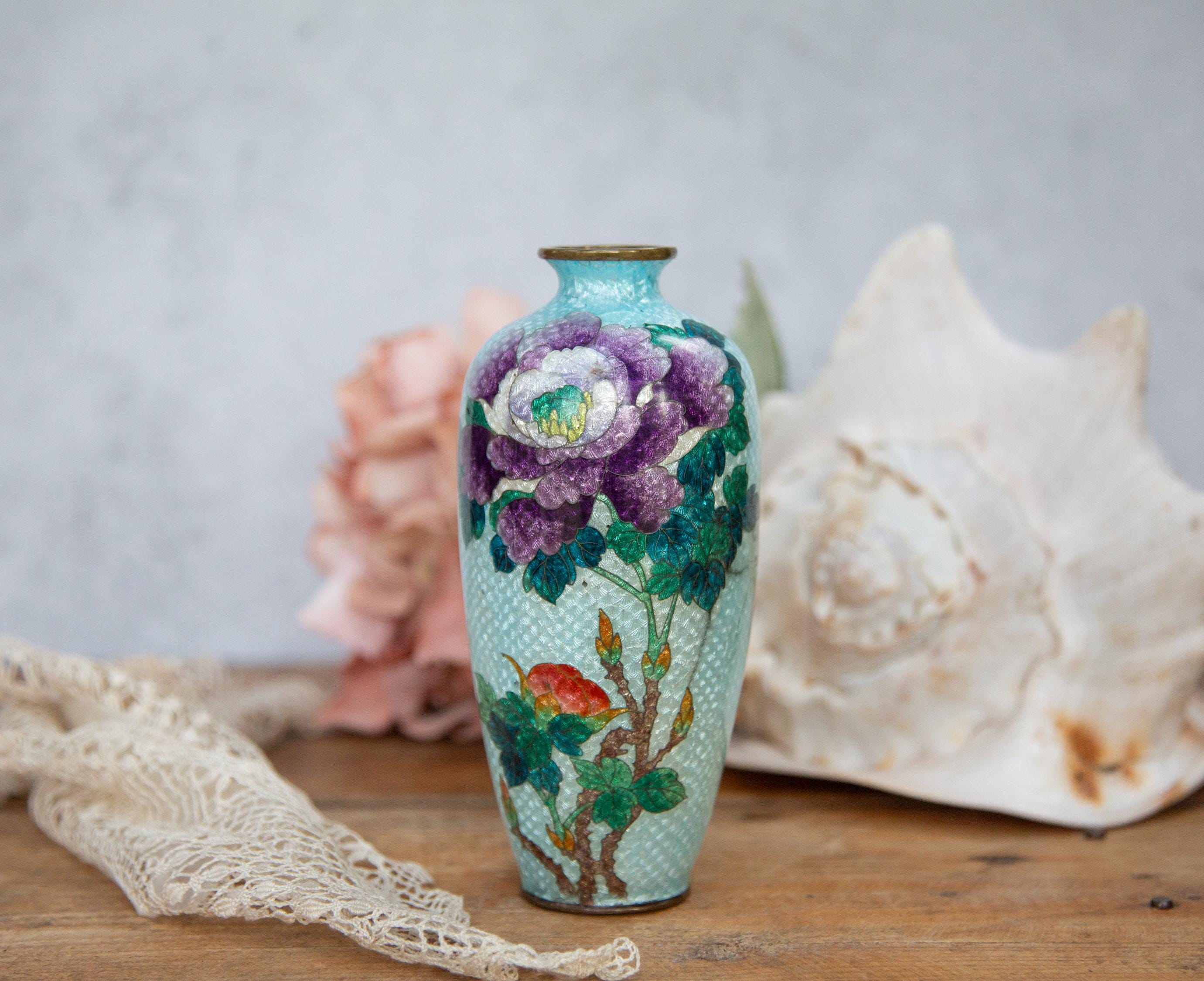 英国製 花瓶 【アンティーク】【19世紀】 マーブル柄の花のような形の花瓶 (19世紀) - Burghley Antiques