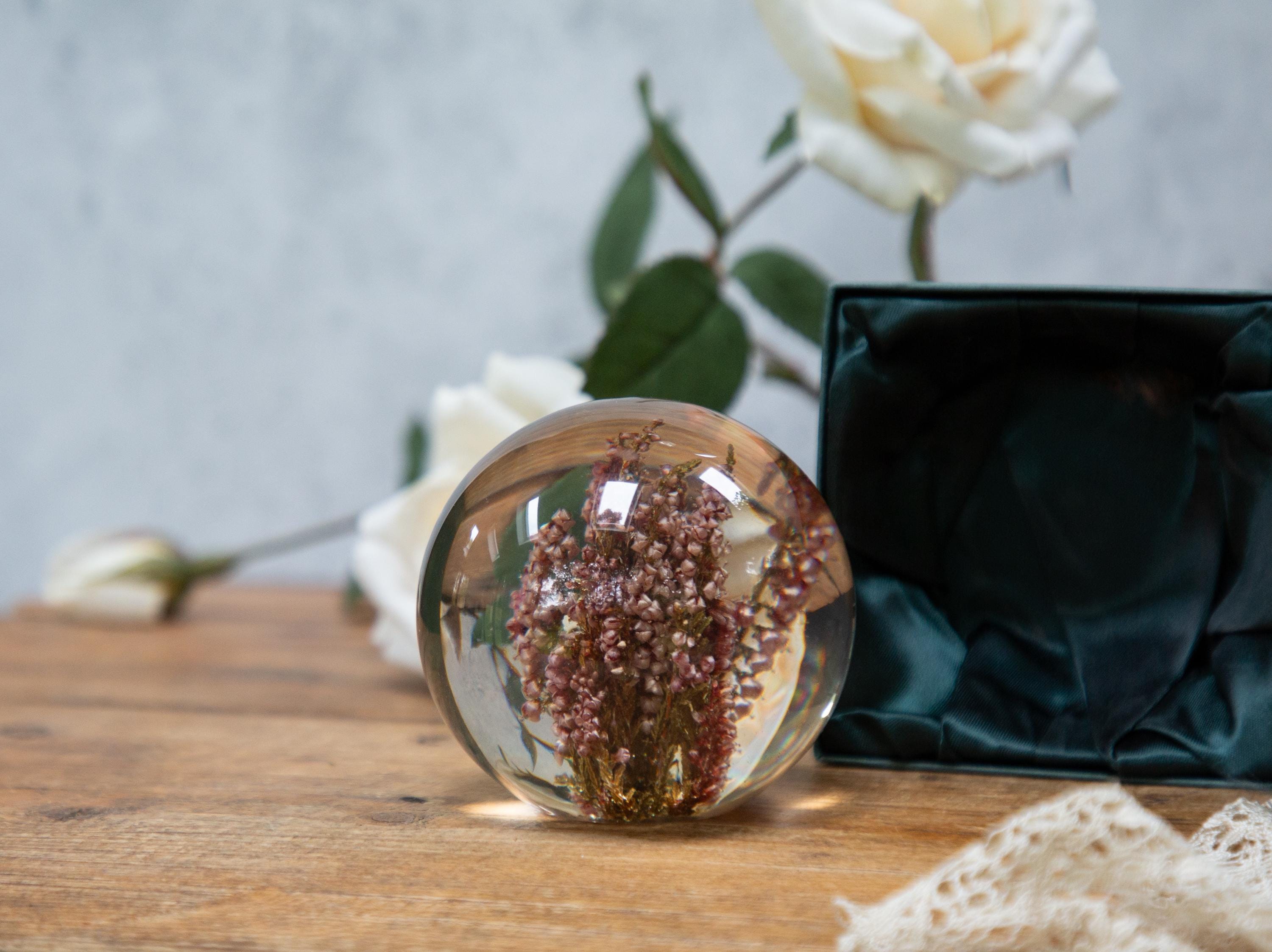 Hafod Grange Resin Paperweight. in Original Box. Round. Pink