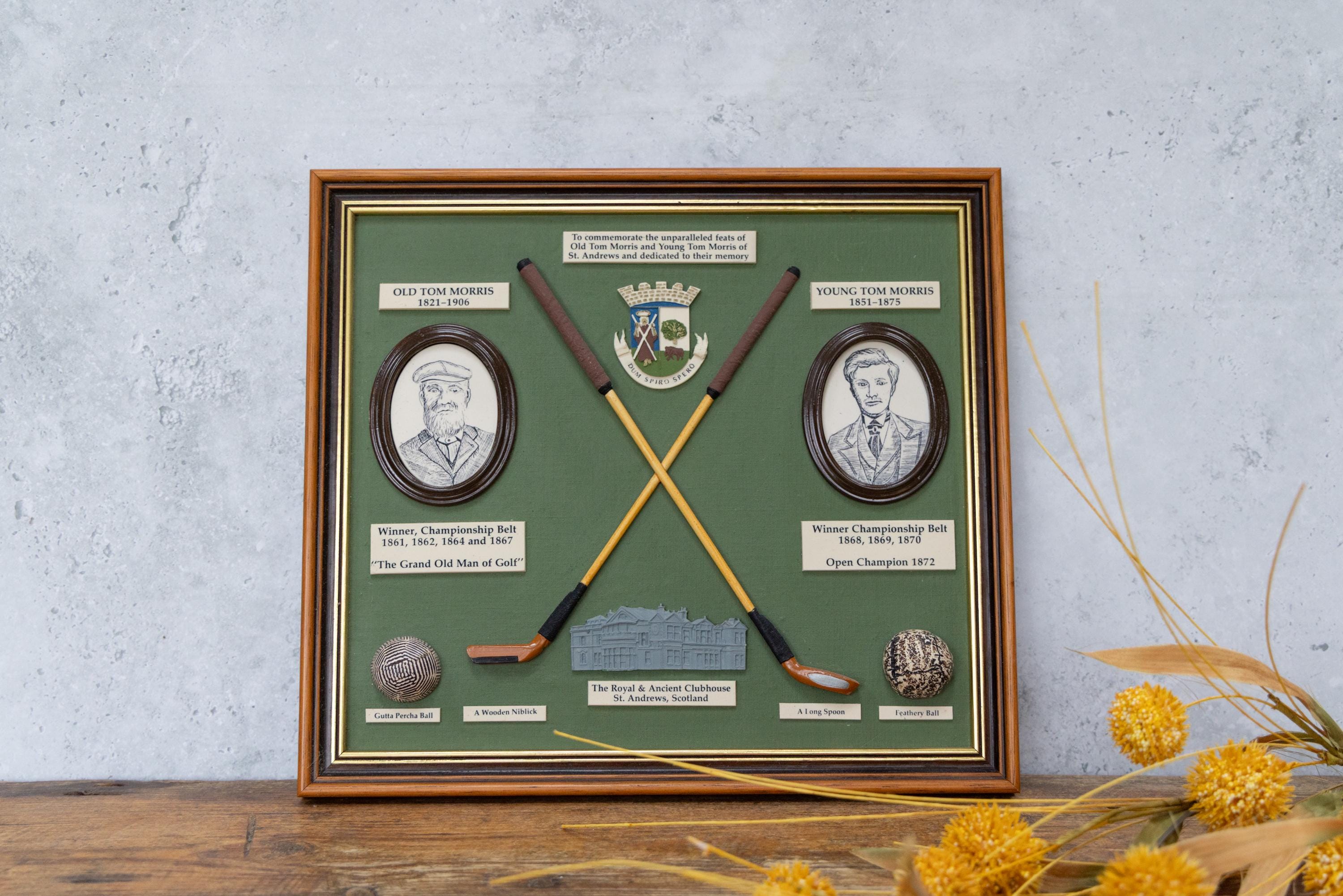 Vintage Golf Memorabilia: Tom Morris; Miniature Replica, Wall