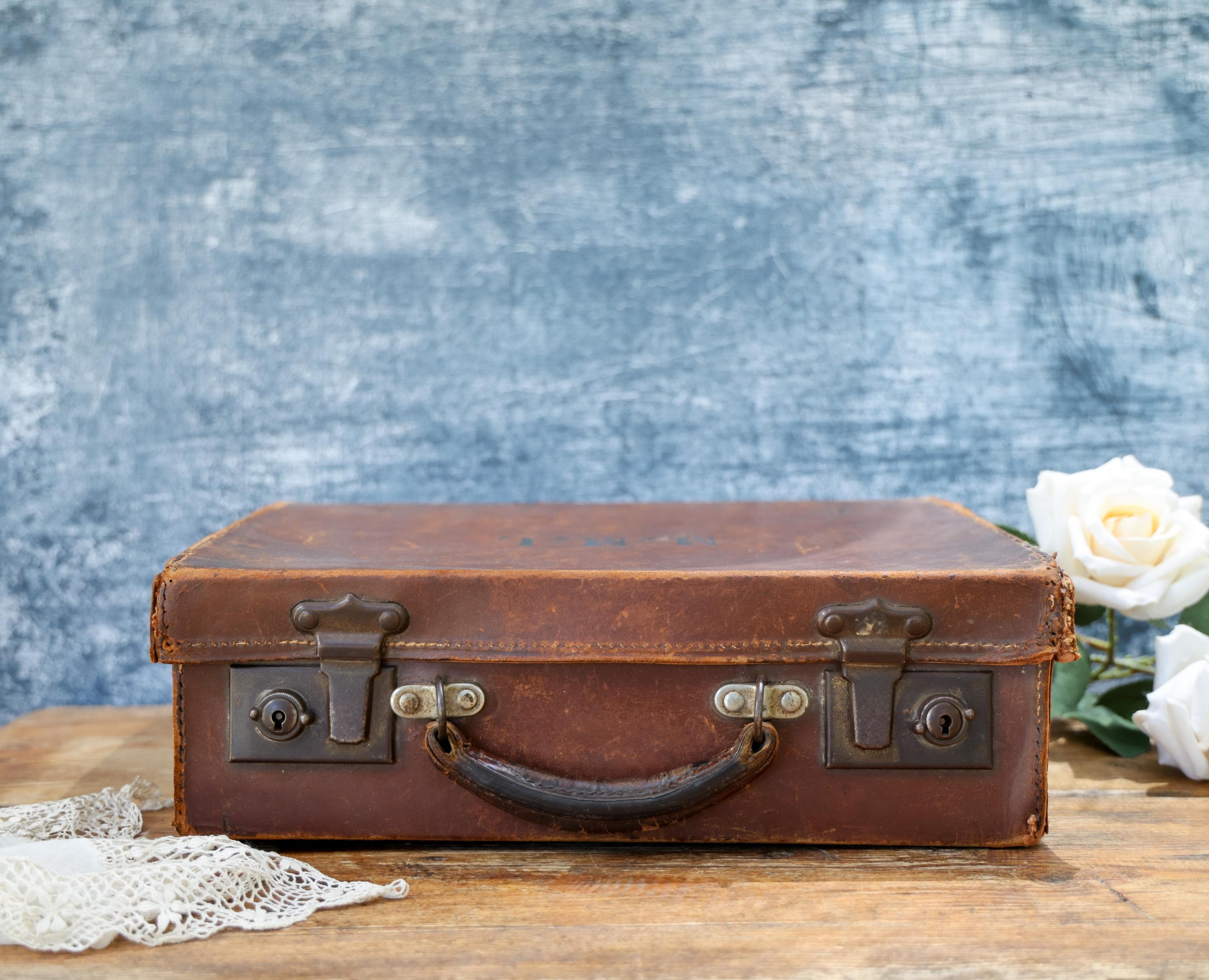 Vintage 1940s Trunk Suitcase - Etsy
