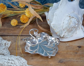 WMF Vintage 1950s Silver Plated Leaf Shape Dish: Grape Handle - Etsy