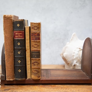 Antique Wood Book Slide: Adjustable Asian Art Deco Bookends - Etsy