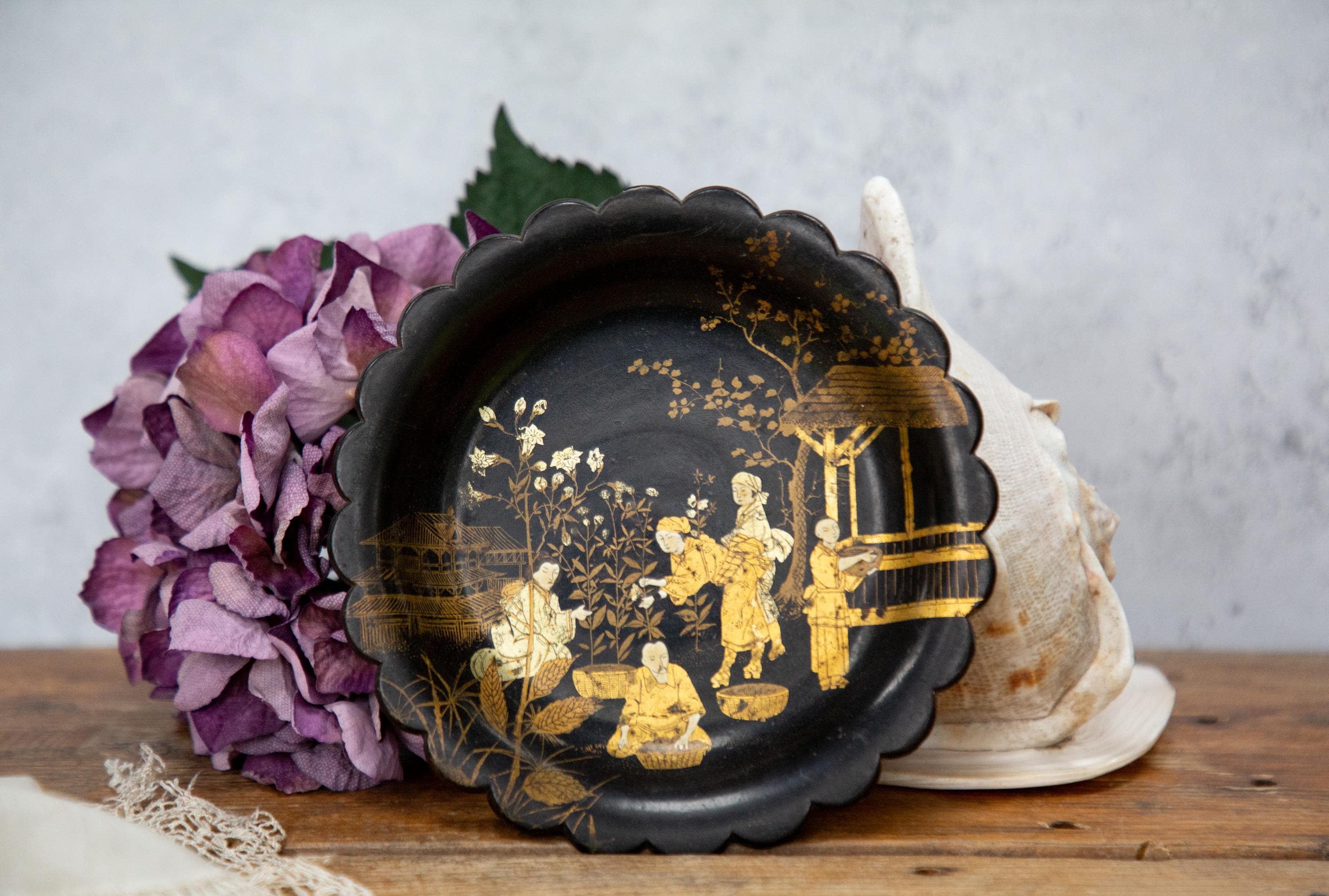 Antique Papier Mache Japanese Box - Etsy