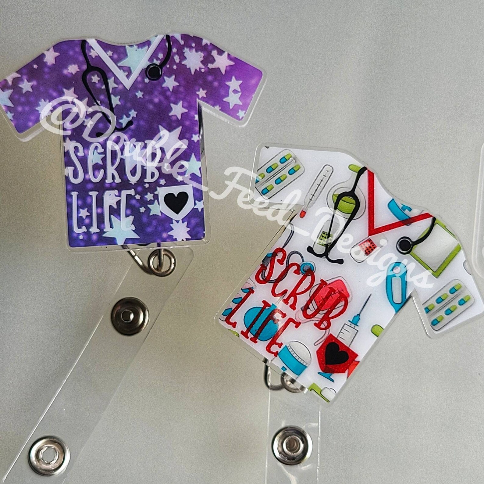 Acrylic Badge Reels Etsy