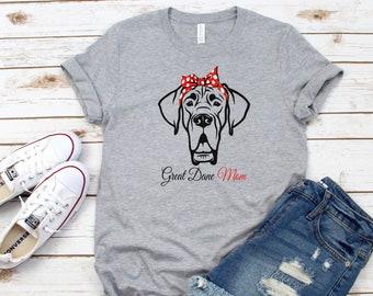 Dane Mom T-Shirt, Dog Lover Gift
