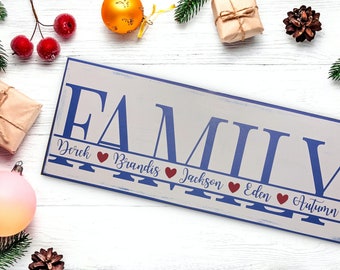 Family Wall Art, Blended Family Sign, Wedding Gift, 2 Sizes and 4 Colors Available