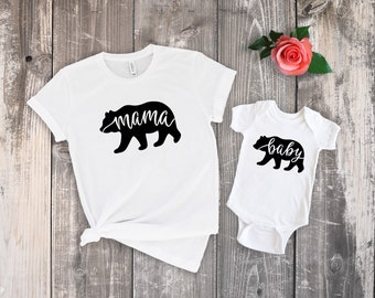 Mama Bear and Baby Bear Short Sleeve Set