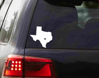 Texas Decal with Heart