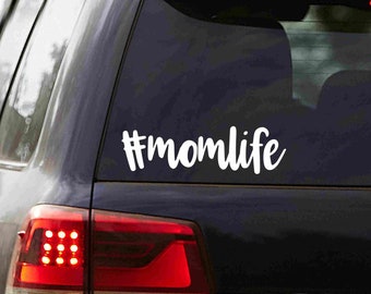 Mom Life Vinyl Decal, Outdoor Vinyl, 2 Sizes and 6 Colors Available