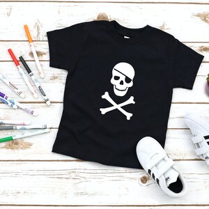 Kids Pirate Skull Shirt, 2 Colors, Glow-in-the-dark available