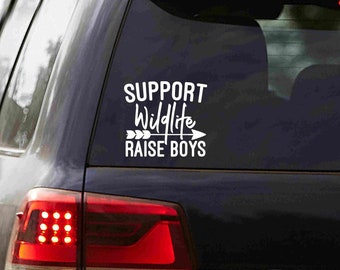 Support Wildlife Raise Boys Decal - Car, Van, Laptop Sticker