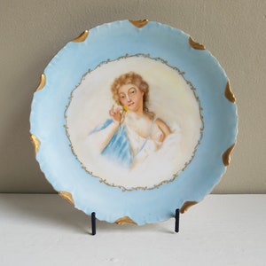 Antique Limoges Portrait Plate, Limoges France, Antique Limoges, Hand-painted Portraits, Antique Porcelain, Made in France, Antique Portrait