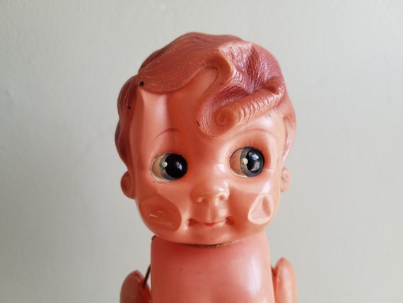 Vintage Set of Two Celluloid Carnival Dolls, Vintage Dolls