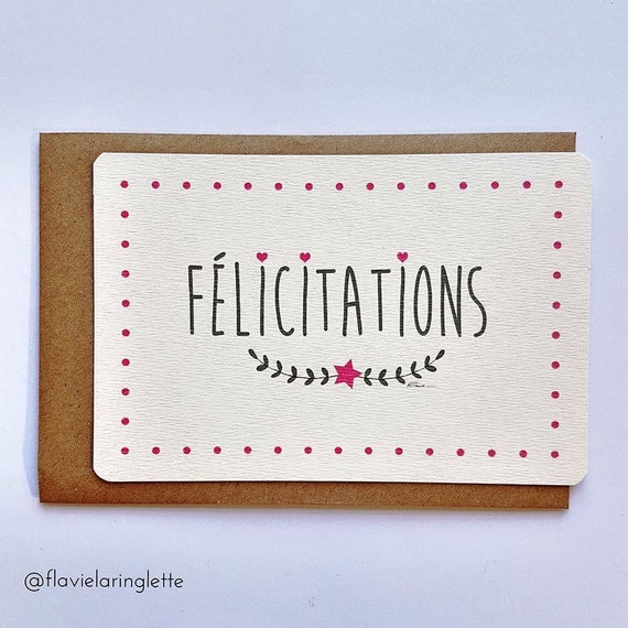 Carte Postale Felicitations Naissance Diplome Fiancailles Etsy