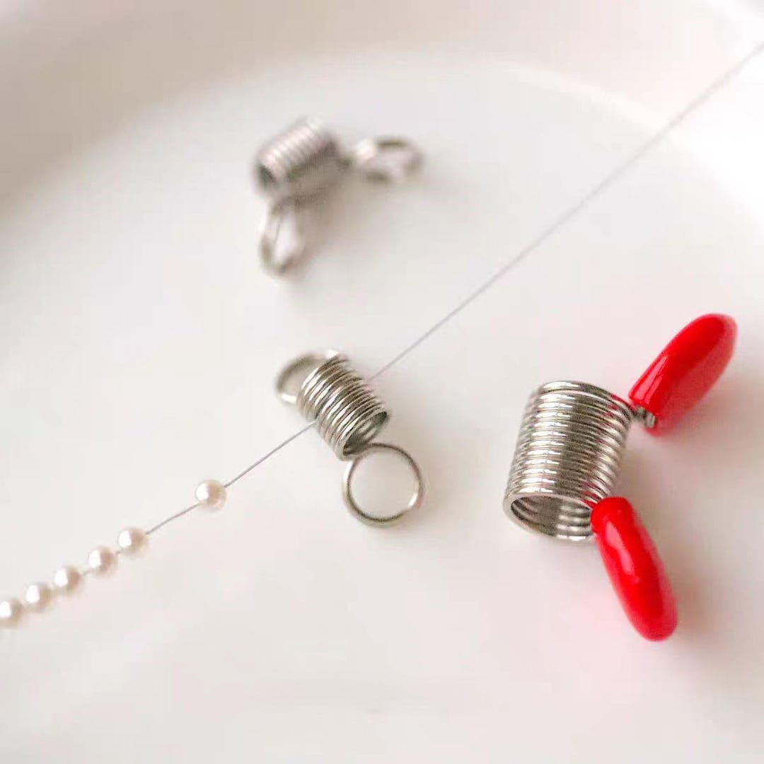 Spring Bead Fastener Beading Helper Tools, Spring Clamps & Bead Stopper Rubber Sleeves ...