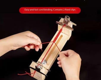 Verstelbare houten armband jigset, touwfixeergereedschap voor doe-het-zelf sieraden maken en knutselprojecten