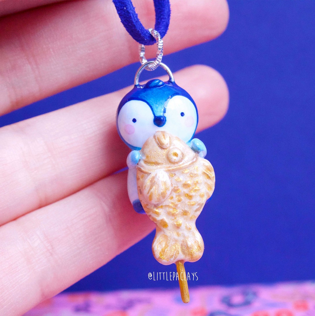 Penguin Charm/ Penguin Necklace / Polymer Clay Penguin Charm/ Penguin