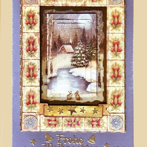 3D-Winterlandschaft zu Weihnachten - Frohe Weihnachten