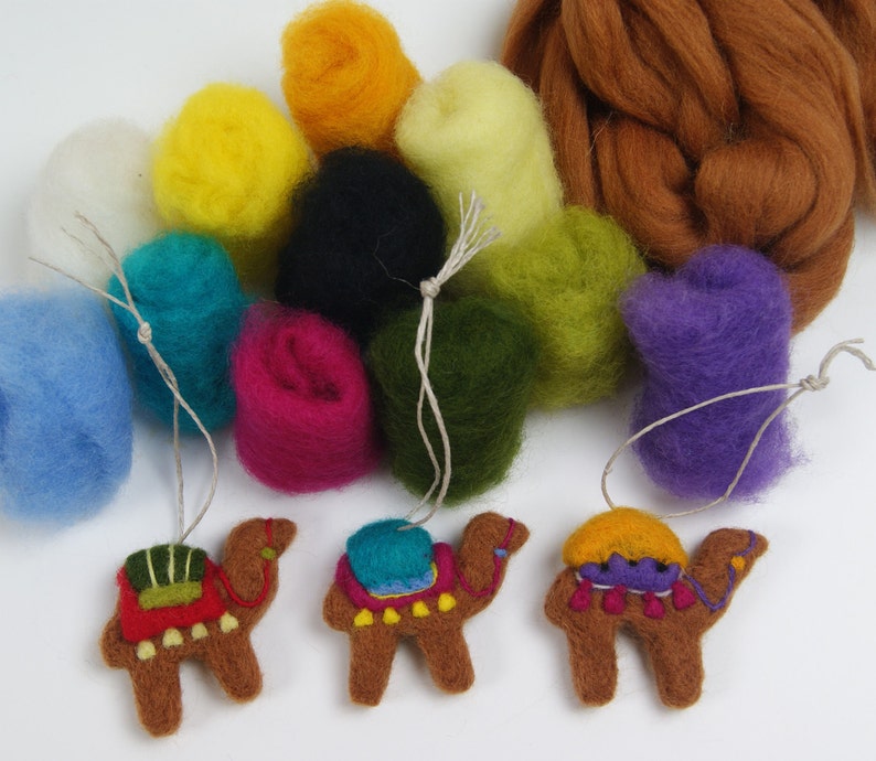 DIY Felting 3 Camels Needle Felting Kit for Beginners Needle Etsy Canada