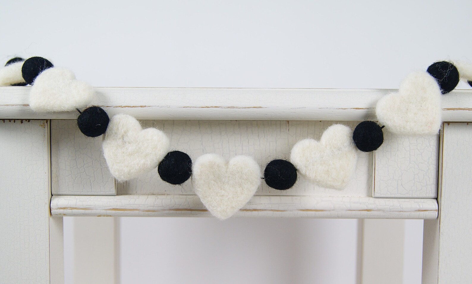 DIY Needle Felted Garland Felting Heart Kit Needle Felted Etsy