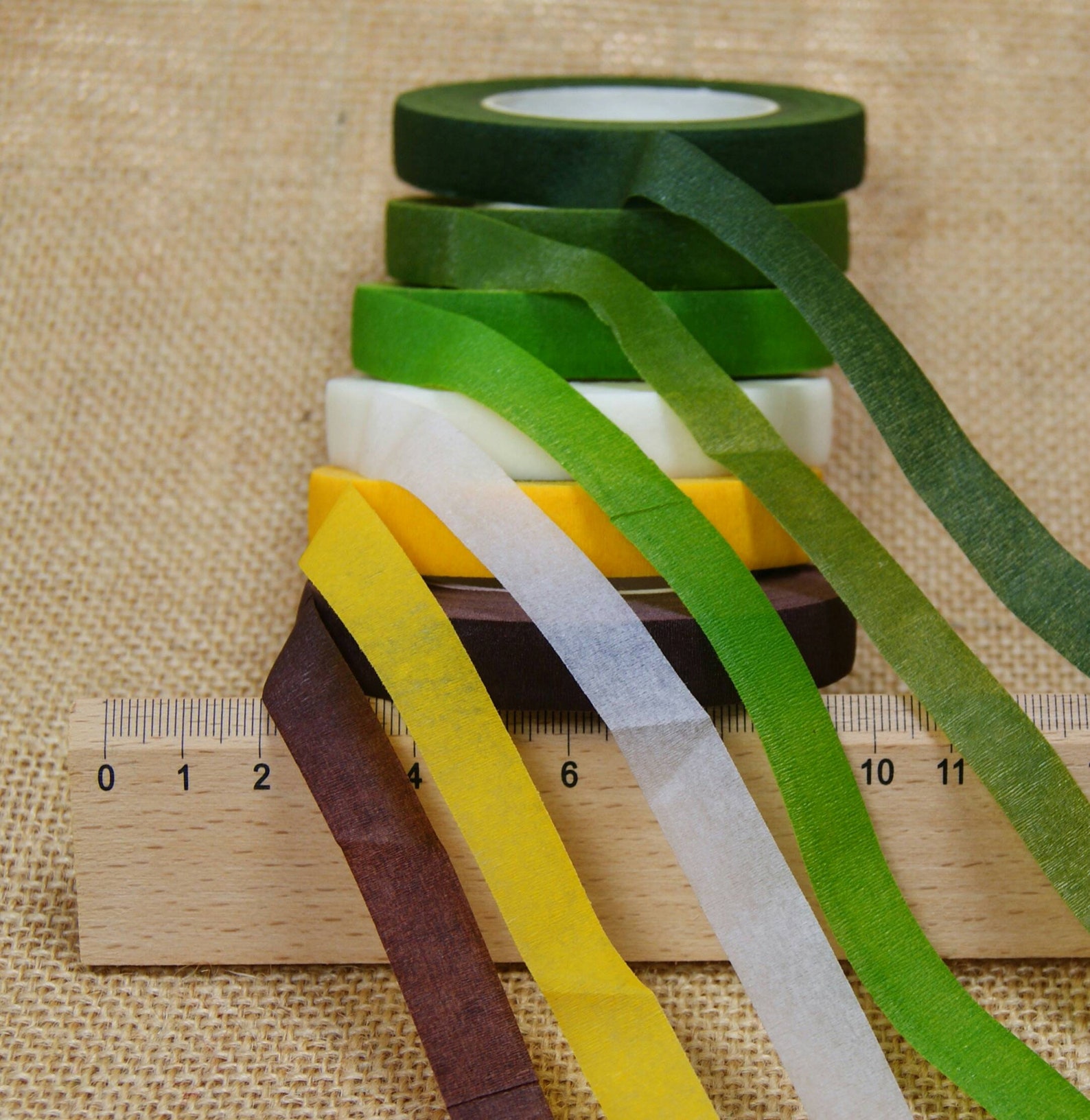 Pack of 6 Different Coloured Florist Tape green Light Green Etsy