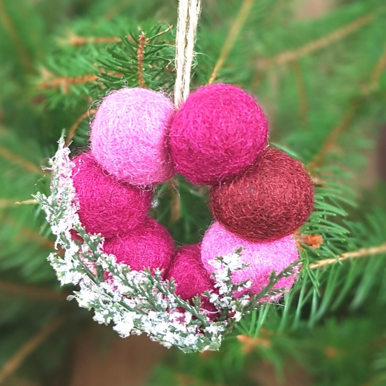 Christmas Felt Balls Felt Ornament Felt Pom Pom Balls Felt Etsy