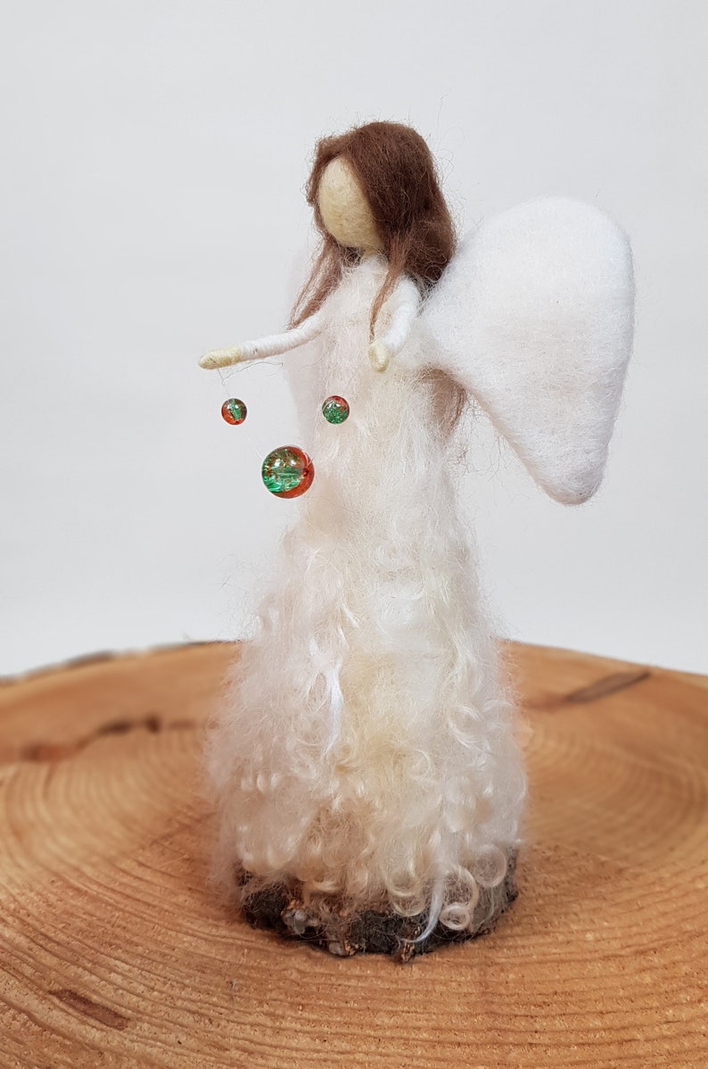 Angel Tree Topper Christmas Tree Topper Needle Felted Angel Etsy