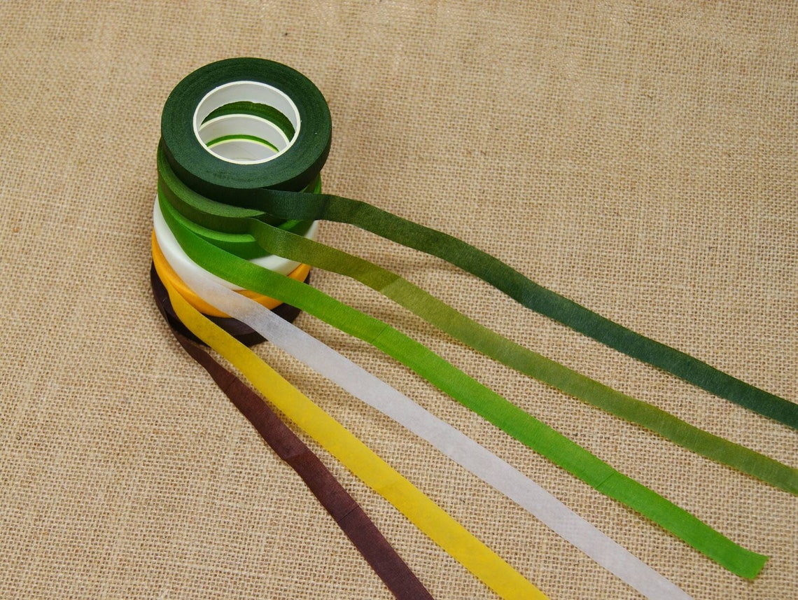 Pack of 6 Different Coloured Florist Tape green Light Green Etsy