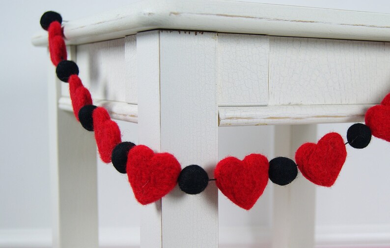 DIY Garland Hearts Felting Heart Kit Needle Felting Heart Etsy