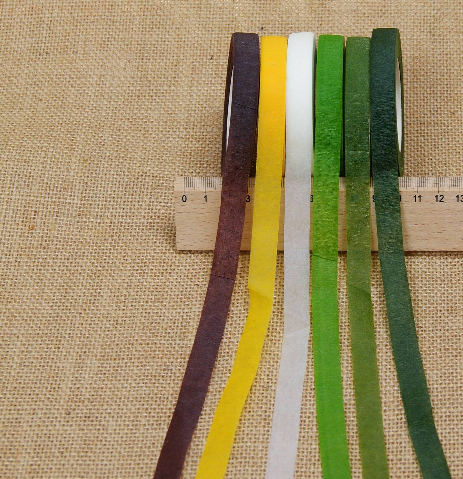 Pack of 6 Different Coloured Florist Tape green Light Green Etsy