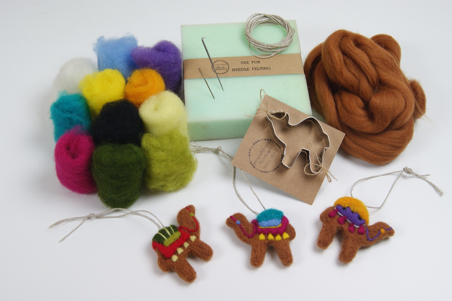 DIY Felting 3 Camels Needle Felting Kit for Beginners Needle Etsy Canada