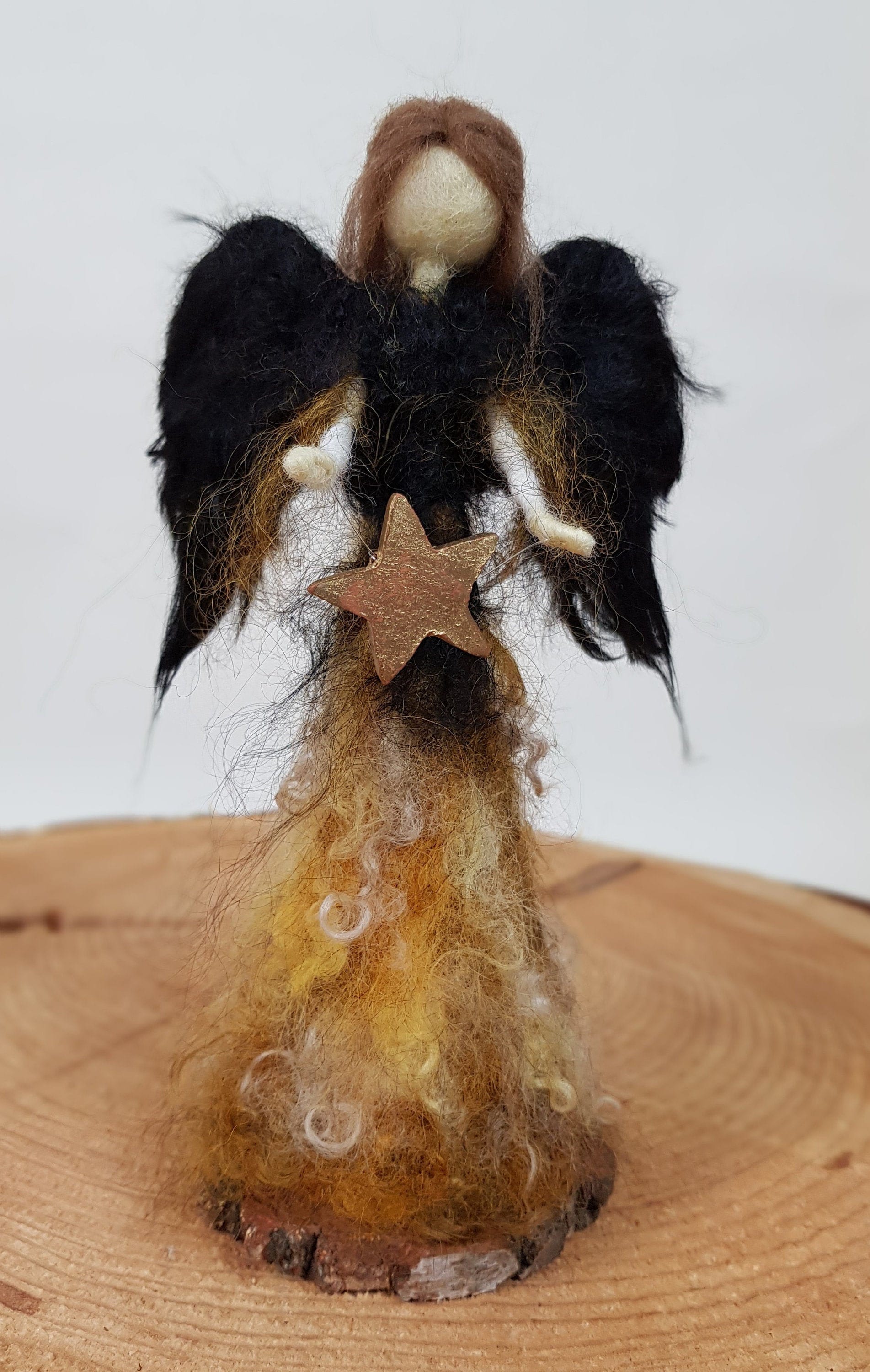 Needle Felted Angel Wol Felt Ornaments Guardian AngelFelt Etsy