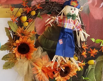 Thanksgiving Scarecrow Wreath