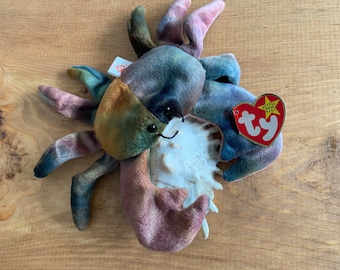 Pluszowa zabawka Claude the Crab TY Beanie Baby z 1996 roku z metką