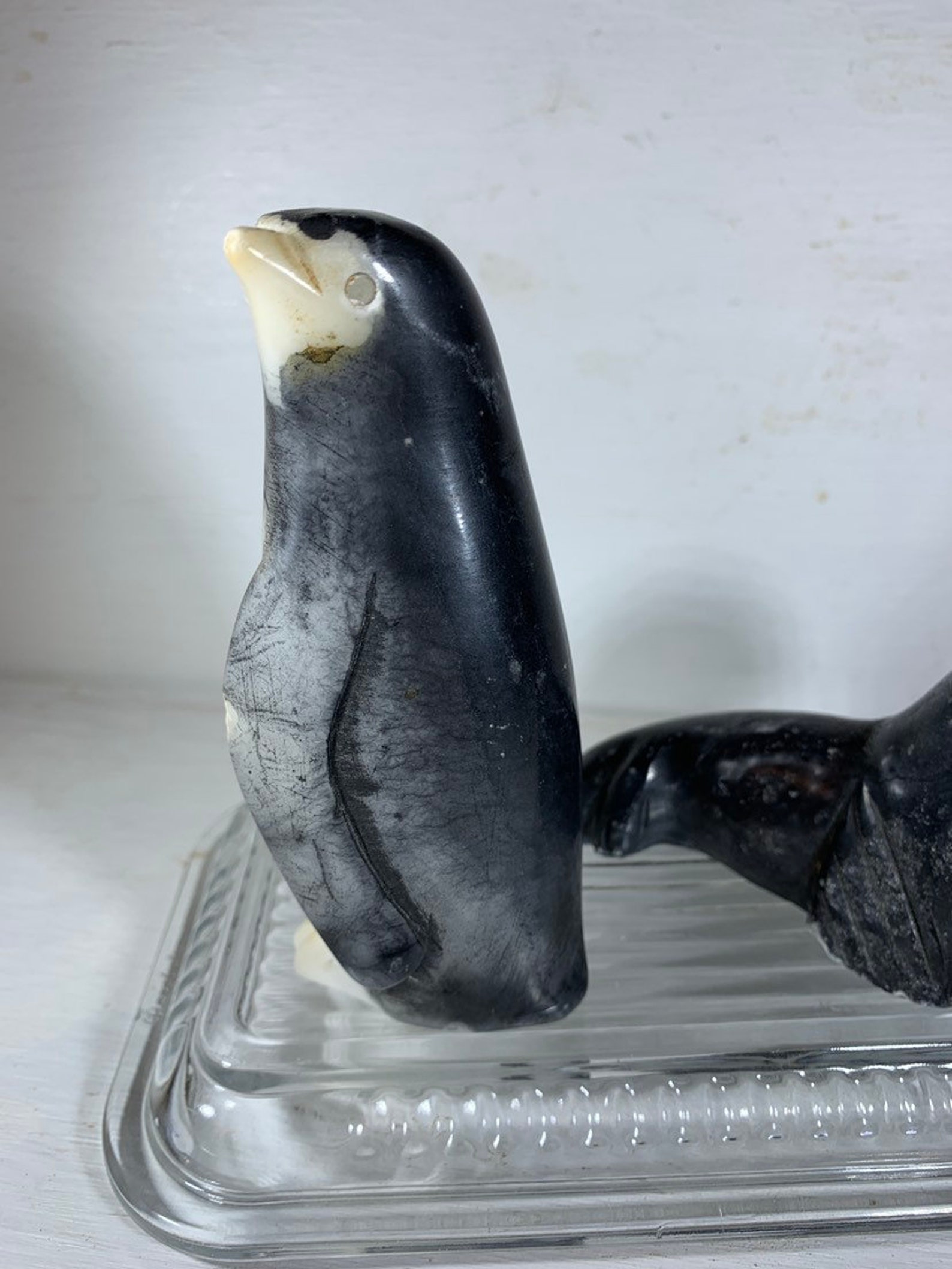 Soapstone Carving Walrus Penguin Pair Hand Carved Etsy