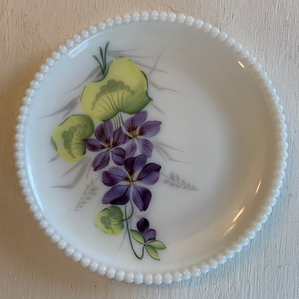 Painted Glass Plate - Etsy