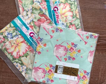 Vintage Blumen Geschenkpapier Lot, Pastellfarben