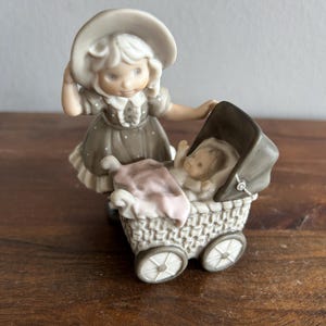 Kim Anderson A Little Bit of Heaven Girl with Baby Carriage Figurine
