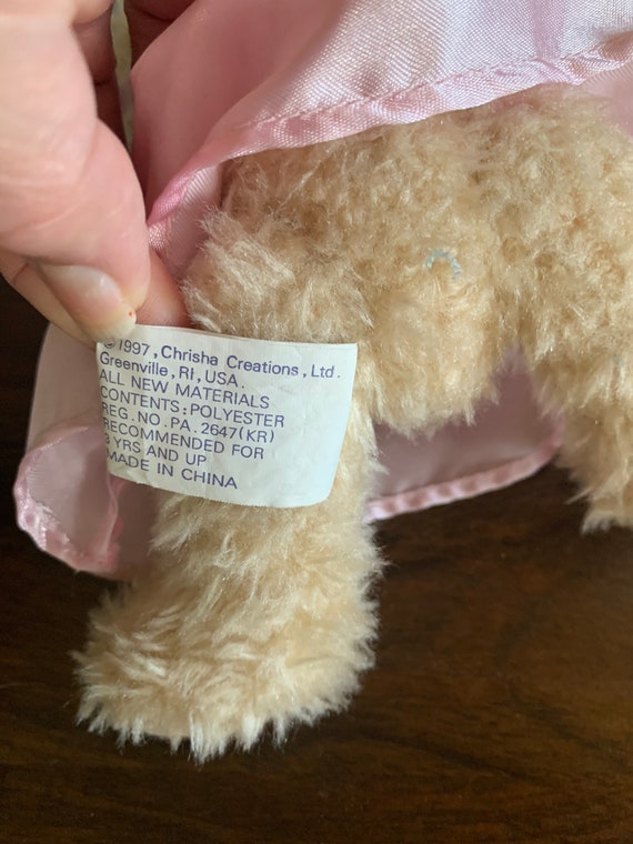 Chrisha Playful Plush Bunny Plush Pink Satin Dress Bow Ballerina Easter Bunny Rabbit 1997 Etsy UK