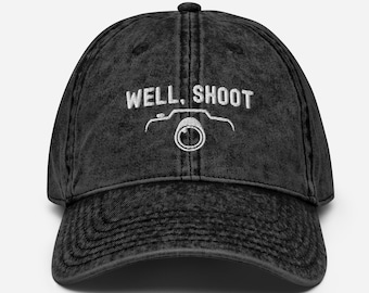 Gift for Photographer, Photographer hat, Vintage Cotton Twill Cap, well shoot hat, photography gifts
