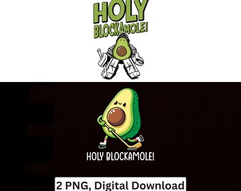 Avocado Hockey PNG Funny Blockamole Sublimation Cricut Printable Digital Download