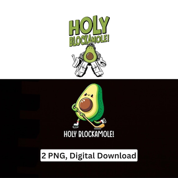 Avocado Hockey PNG Funny Blockamole Sublimation Cricut Printable Digital Download