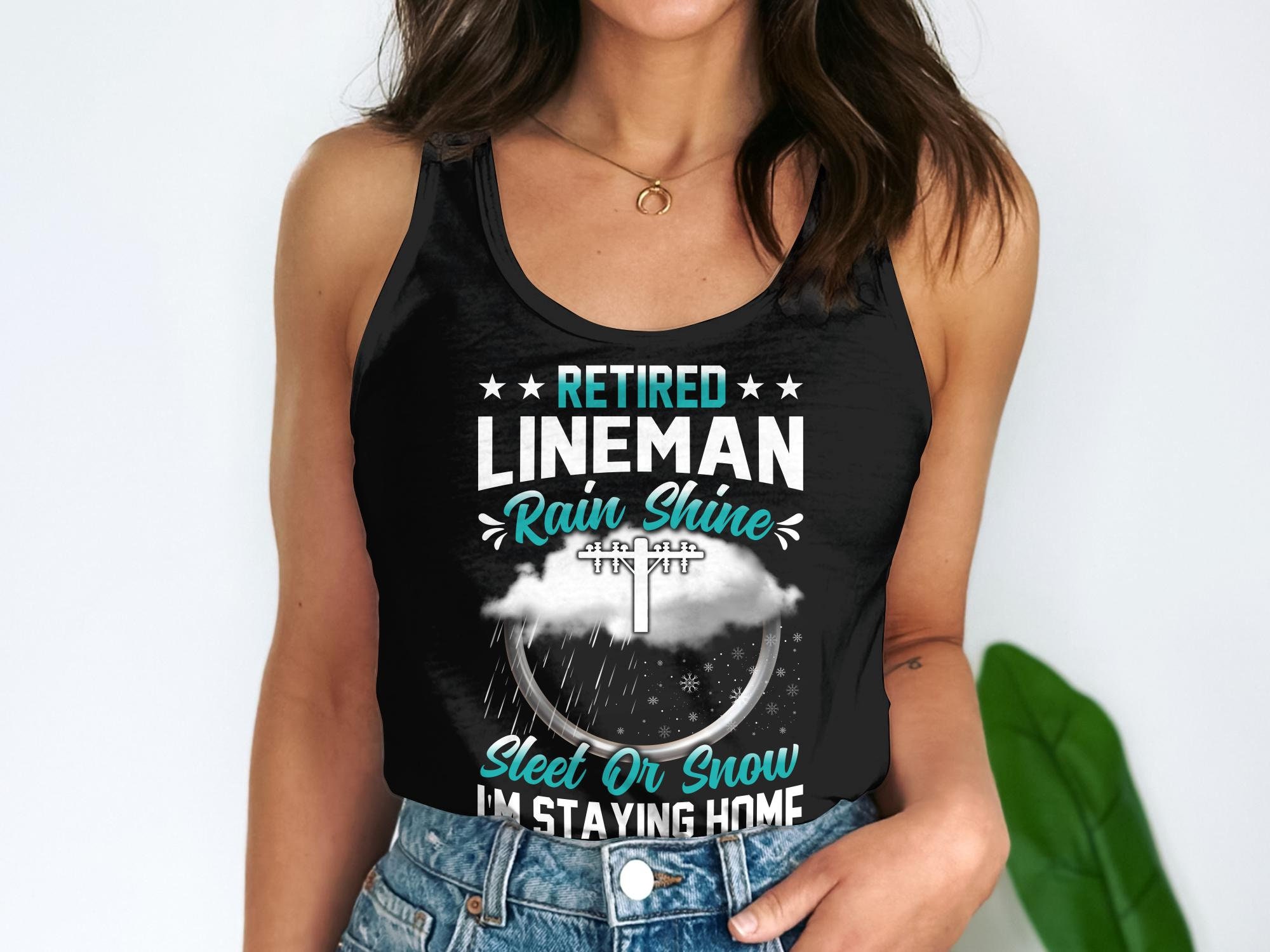 Maglietta Personalizzata "Lineman - Lì Fatto In Pensione" - Uomo, Cotone, Nero