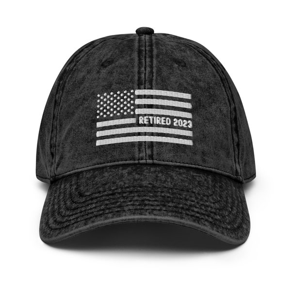 retired 2023 gifts, retirement gifts for women 2023, retirement gift for men 2023, retired 2023 hat, vintage dad hat, American flag hat
